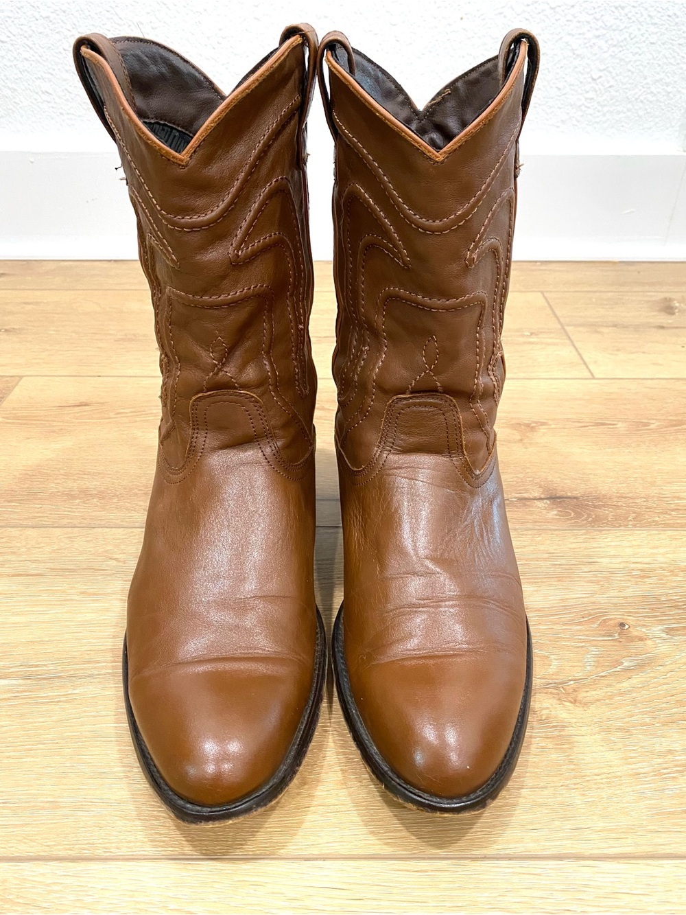 Vintage Dingo Boots DI316 Men’s 13D Brown Leather Roper Cowboy Western Stitched